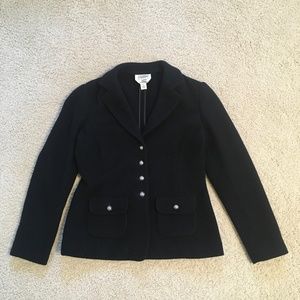 Talbots black knit jacket